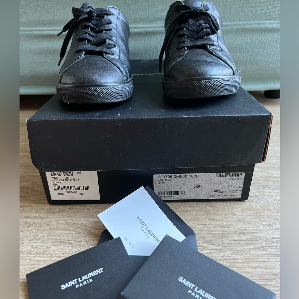 Saint Laurent Men's Classic Black Sneakers
